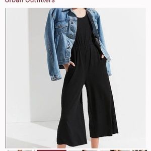 Urban outfitters ribbed halter jumpsuit black size s